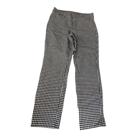 Old Navy Women's Black & White Plaid Ankle Pants Casual Size 10 High Waist - Picture 1 of 10